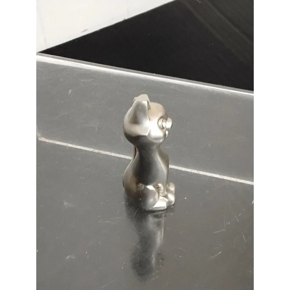 Pewter Long Tail  Ring Holder Cat